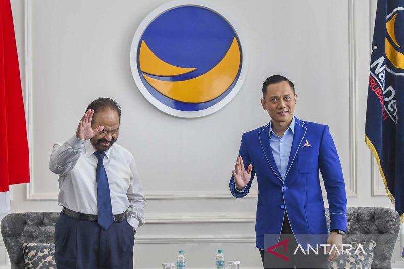 Pertemuan Ketua Umum NasDem Surya Paloh dan Ketua Umum Partai Demokrat Agus Harimurti Yudhoyono