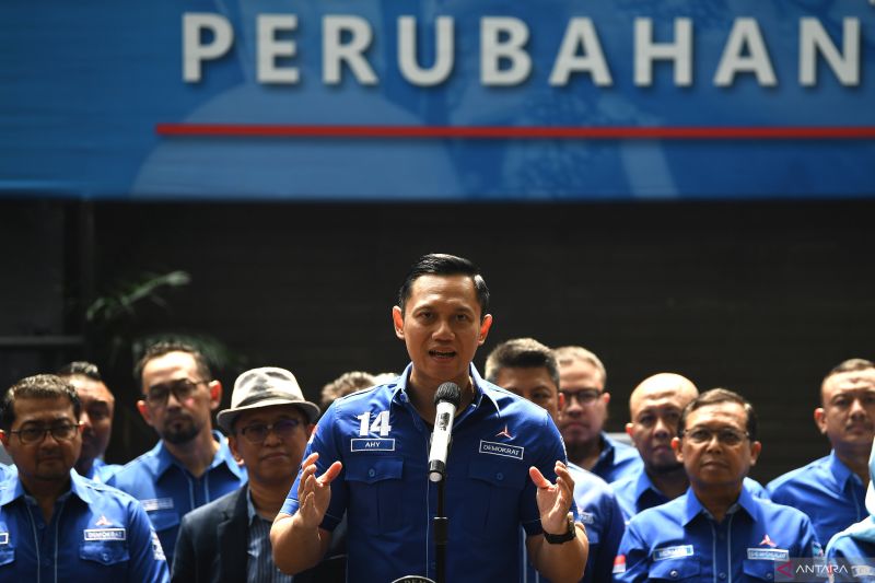 AHY sampaikan keterangan pers Partai Demokrat