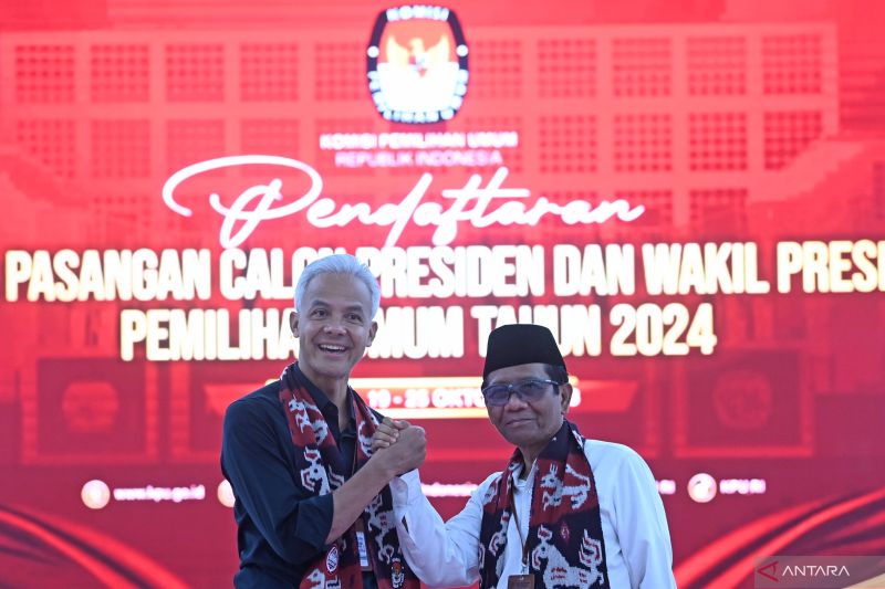 Ganjar-Mahfud mendaftar Pilpres 2024 di KPU