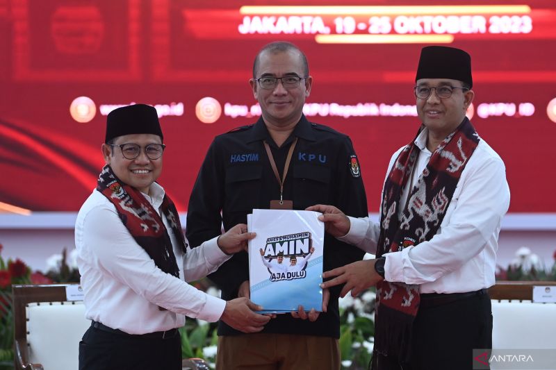 Ketua KPU terima pendaftaran pasangan Anies-Muhaimin