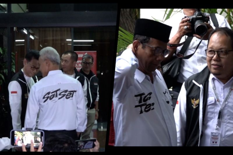 Debat perdana, Ganjar-Mahfud pamer baju senada