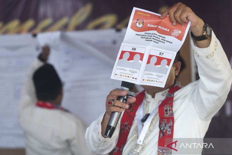 Simulasi pemungutan dan penghitungan suara Pemilu 2024