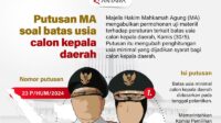 Putusan MA soal batas usia calon kepala daerah